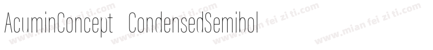 AcuminConcept CondensedSemibold字体转换
